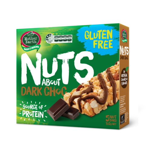 Mother Earth Nuts About Dark Choc 5 bars 160g