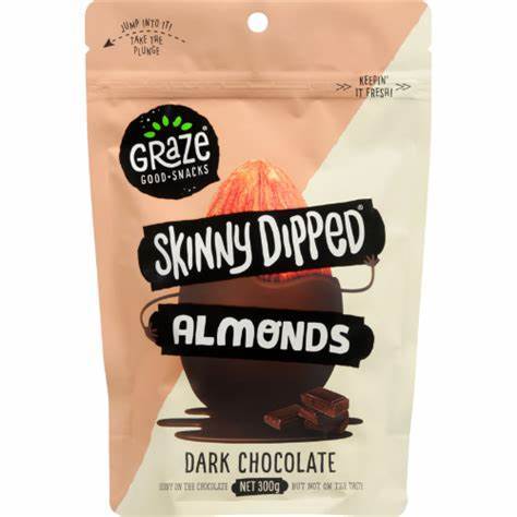 Graze Skinny Dipped Almonds Dark Chocolate 300g