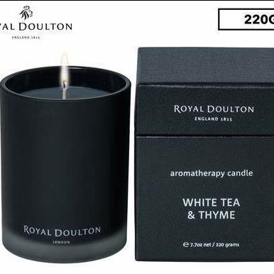 Royal Doulton - Aromatherapy White Tea & Thyme Candle 220g