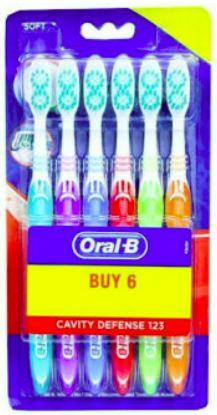 Oral-B Cavity Defense 123  Soft Toothbrushes 6 ct