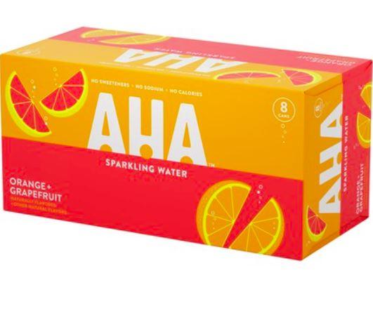 AHA Orange + Grapefruit Sparkling Water 8 pk/12 fl oz