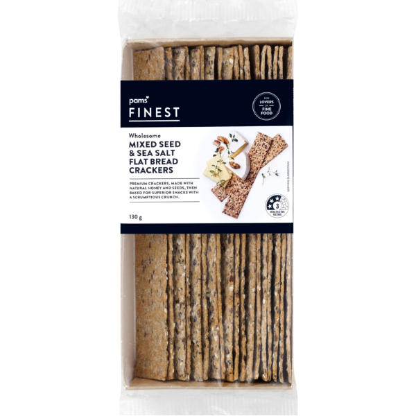 Pams Finest Flat Bread Seeds 130g