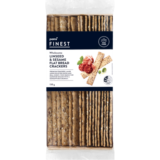 Pams Finest Flat Bread Sesame 130g