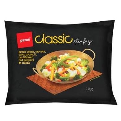 Pams Classic Stir Fry Frozen Vegetables 1kg
