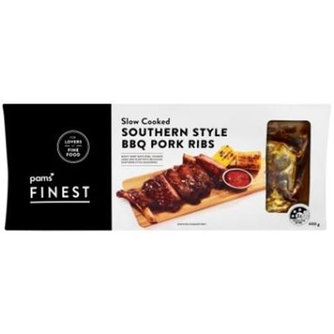 Pams Southern Style BBQ Pork Ribs 600g