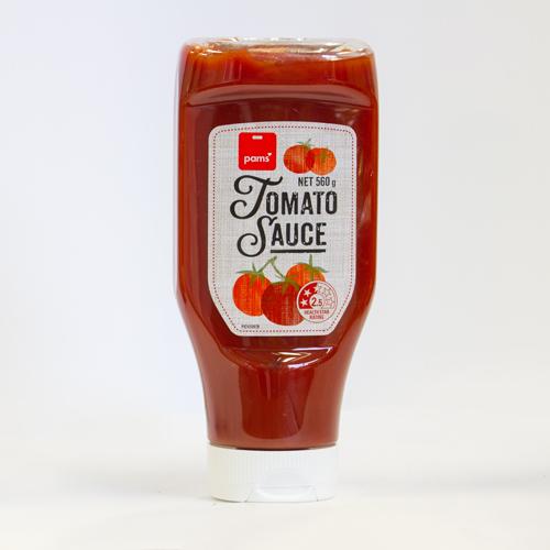 Pams Tomato Sauce Upside Down 560g