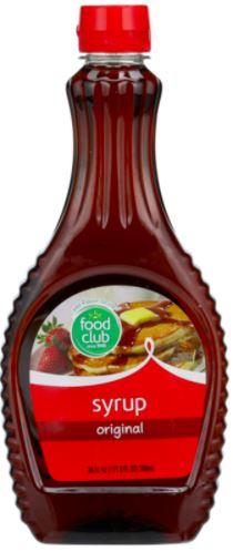 Food Club Original Syrup 24oz