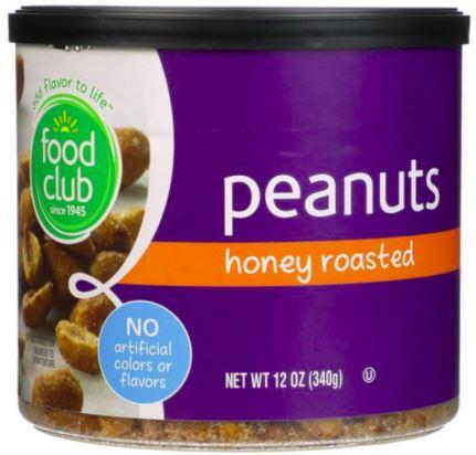 Food Club Honey Roasted Peanuts 12oz