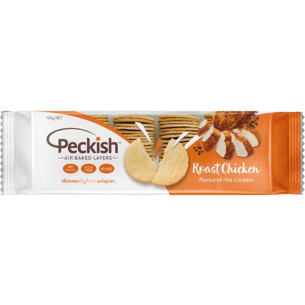 Peckish Roast Chicken Rice Crackers 100g