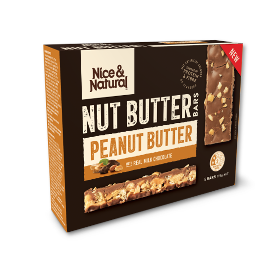 Nice & Natural Peanut Butter Nut Butter Bars 5pk 175g