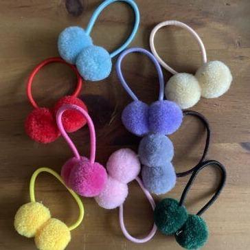 MC Pompom Hair Ties - 2pk