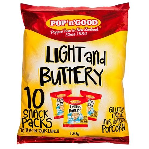 Pop N Good Lunch Pack Light & Buttery 10 x 12g pk 120g
