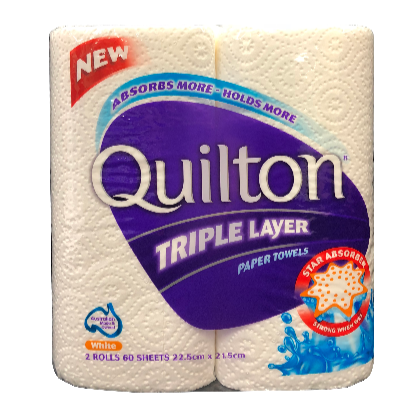 Quilton Paper Towel 3ply 60s 2pk