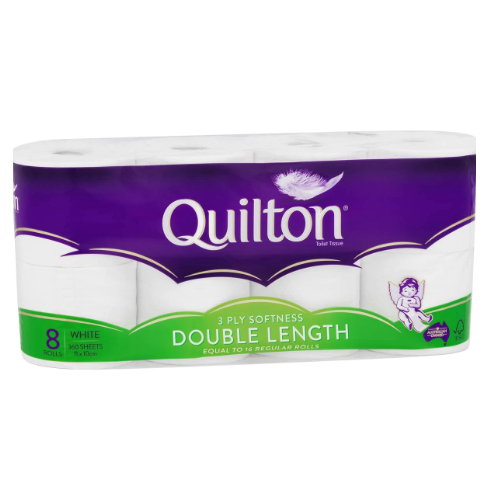 Quilton Toilet Tissue Double Length 8pk 380sheet