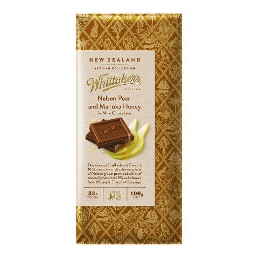 Whittakers Nelson Pear & Manuka Honey Artisan Block 100g