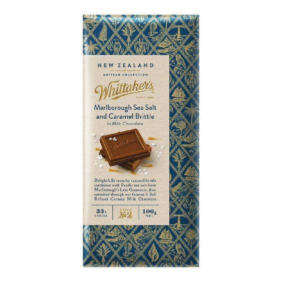 Whittakers Marlborough Sea Salt & Caramel Brittle Artisan Block 100g