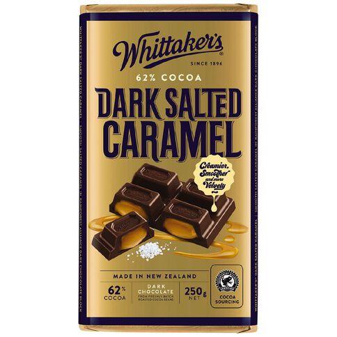 Whittakers 62% Dark Salted Caramel Chocolate Block 250g