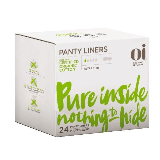 Oi Organic Cotton Panty Liners Ultra Thin 24pk