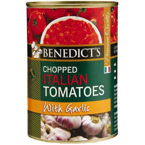 Benedicts Tomatoes Chopped with Garlic 400g