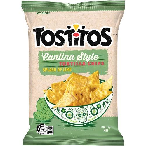 Tostitos Splash Of Lime Cantina Style Tortilla Chips 175g