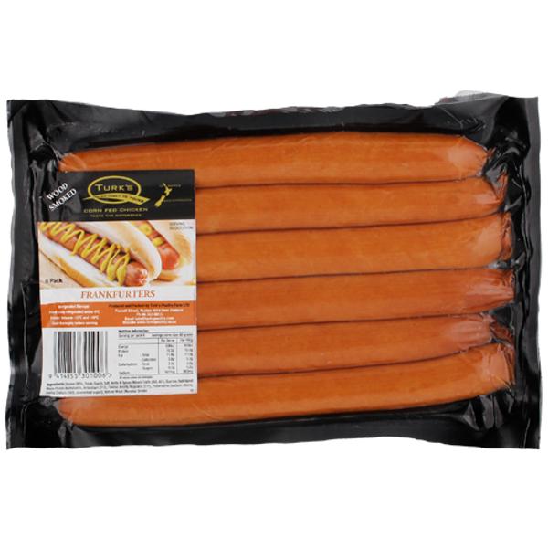 Turks Free Range Chicken Frankfurters 6pk