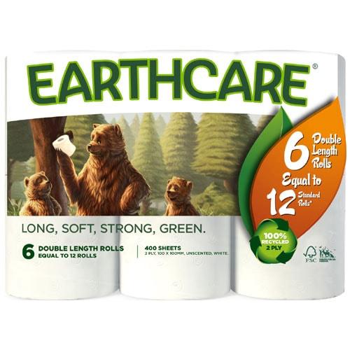 Earthcare Toilet Tissue Double Length 6pk 450's