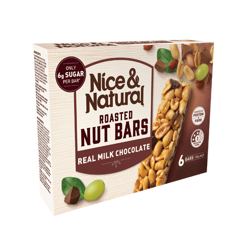 Nice & Natural Nut Bars Chocolate  6pk 192g