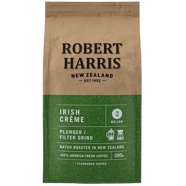 Robert Harris Irish Creme Infused Plunger & Filter Grind Fresh Coffee 200g