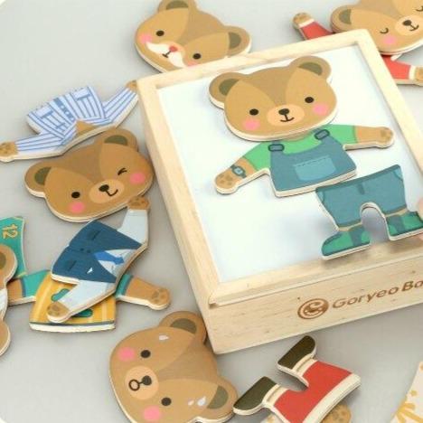 Magnetic Wooden Dressups - Bear