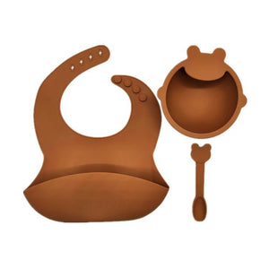 Silicone Bib, Bowl and Utensil Set