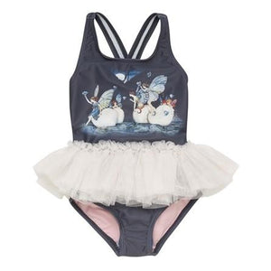 Tutu Swimsuit with Bathing Cap