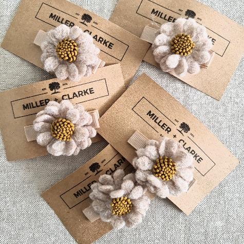 Felt Flower Clips