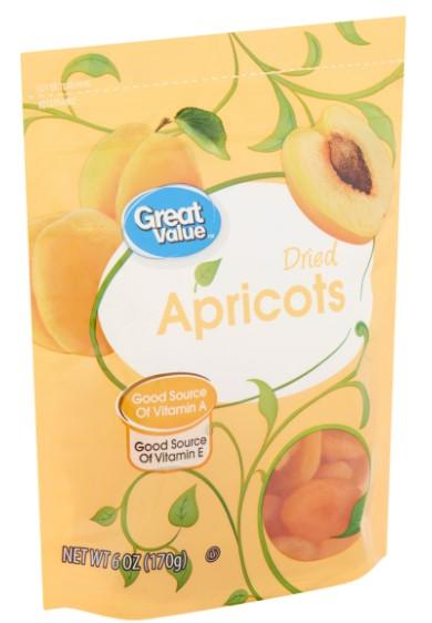 Great Value Dried Apricots, 6 oz