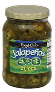 Food Club Sliced  Jalapeno Peppers 16oz