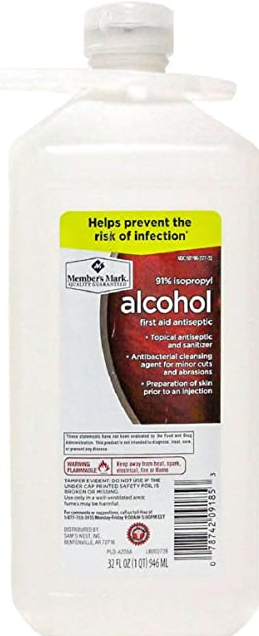 Member's Mark 91% Isopropyl Alcohol First Aid Antiseptic - 32 oz