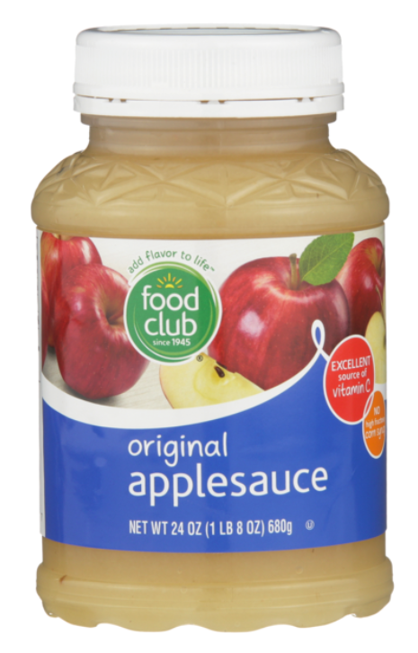 Food Club Original Applesauce 24oz