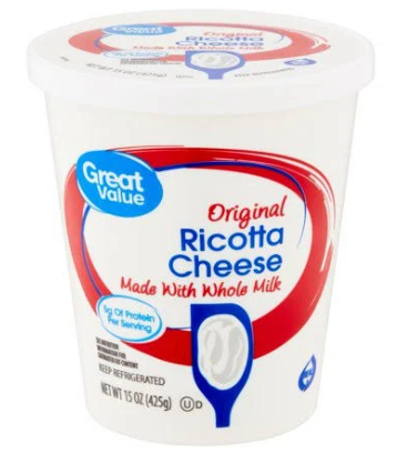 Great Value Original Ricotta Cheese 15oz