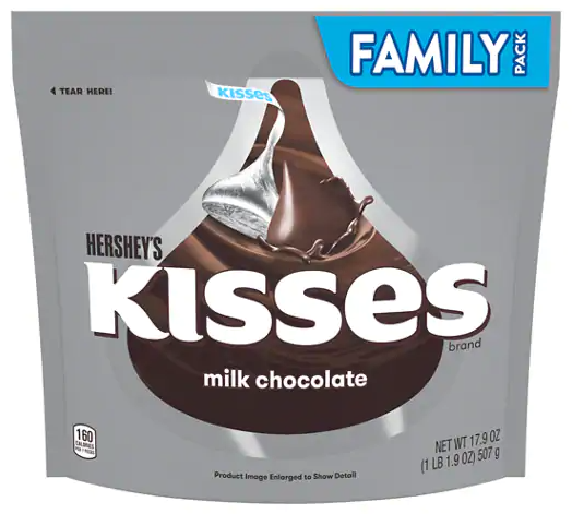 Hershey's Milk Chocolate Kisses 17.9 oz