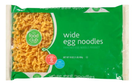 Food Club Wide Egg Noodles 12 oz