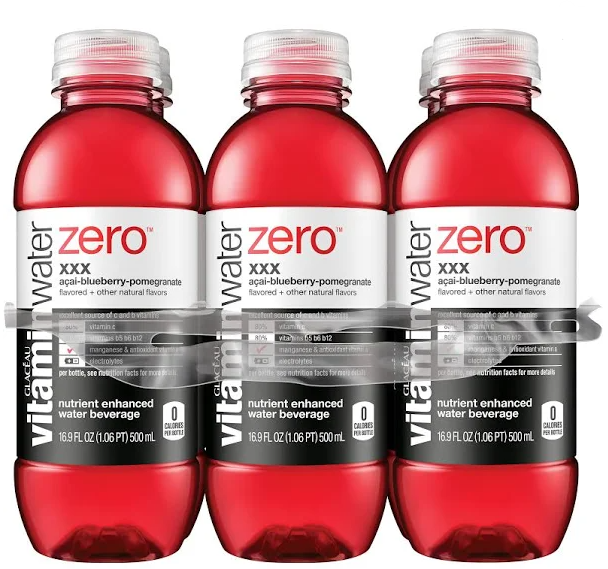 Glaceau Vitamin Water Zero Sugar Açai Blueberry Pomegranate 16.9floz 6ct