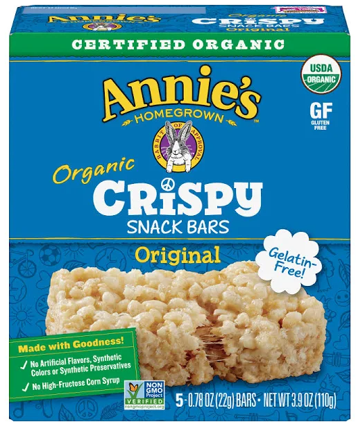 Annie's Organic Crispy Snack Bars Original 5/.78oz