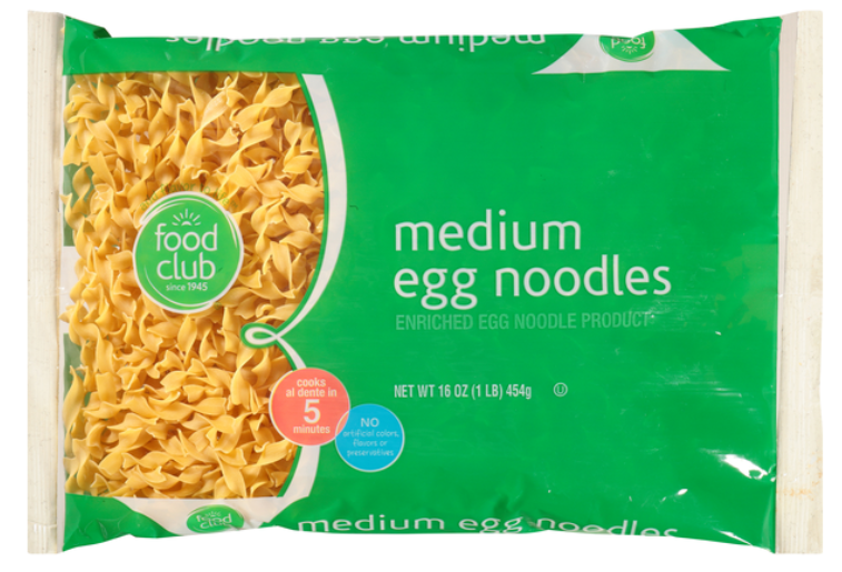 Food Club Medium Egg Noodles 16 oz