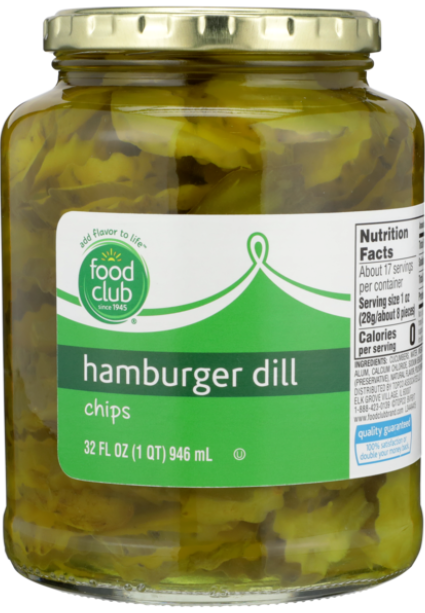 Food Club Hamburger Dill Chips 32 fl oz