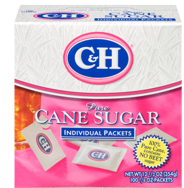 C&H Pure Cane Sugar Individual Packets 100pkt