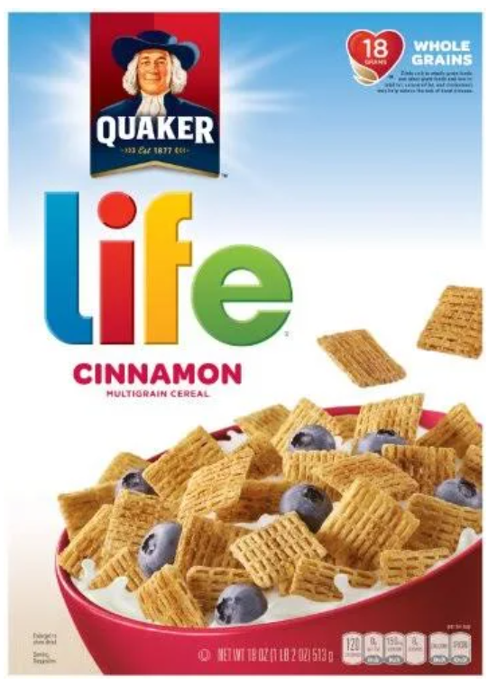 Quaker Life Cinnamon Cereal 18oz