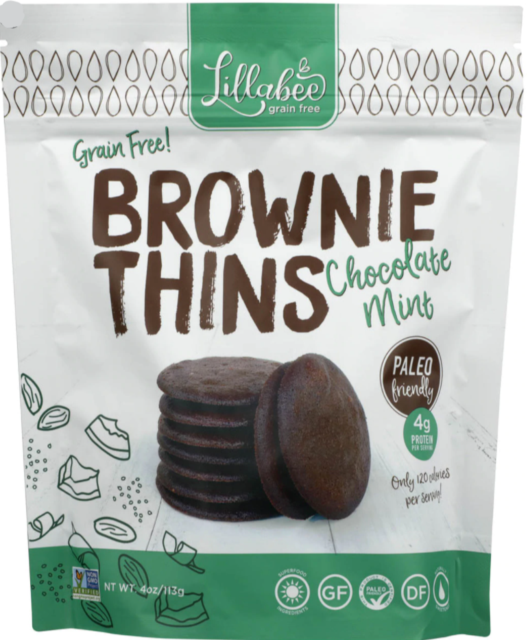 Lillabee Brownie Thins Chocolate Mint  4 oz