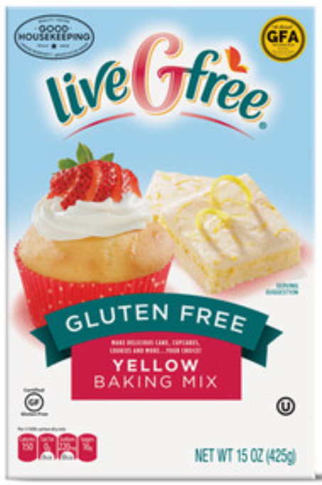 LiveGFree Gluten Free Yellow Cake Mix 15oz