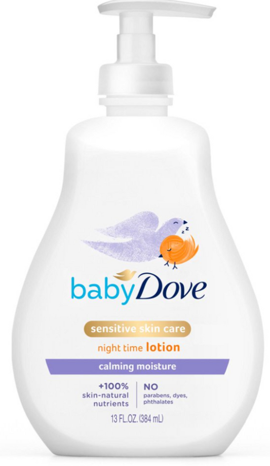 Baby Dove Sensitive Skin Care Calming Moisture Night Time Lotion 13fl oz