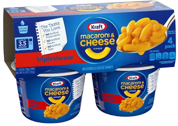 Kraft Triple Cheese Macaroni & Cheese Dinner 4 pk