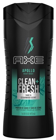 AXE Apollo Clean + Fresh Sage & Cedarwood Scent Body Wash Soap 16 fl oz